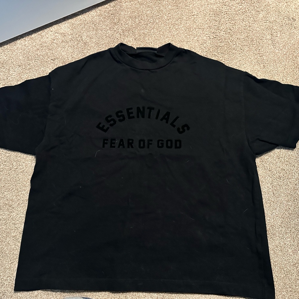Fear of God Essentials Jet Black Tee